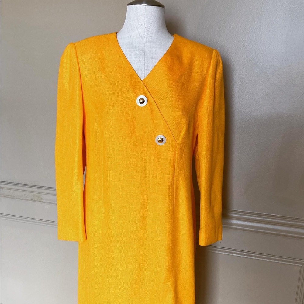 Saffron yellow vintage shift dress